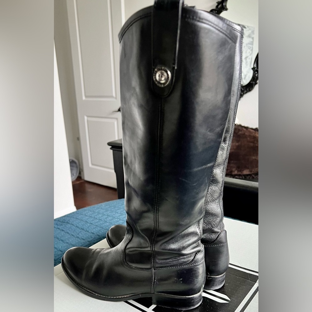 Frye Melissa Button Leather Tall Riding Boots